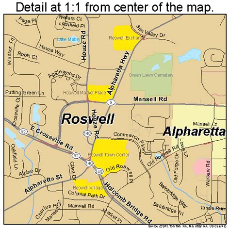 roswell ga map.